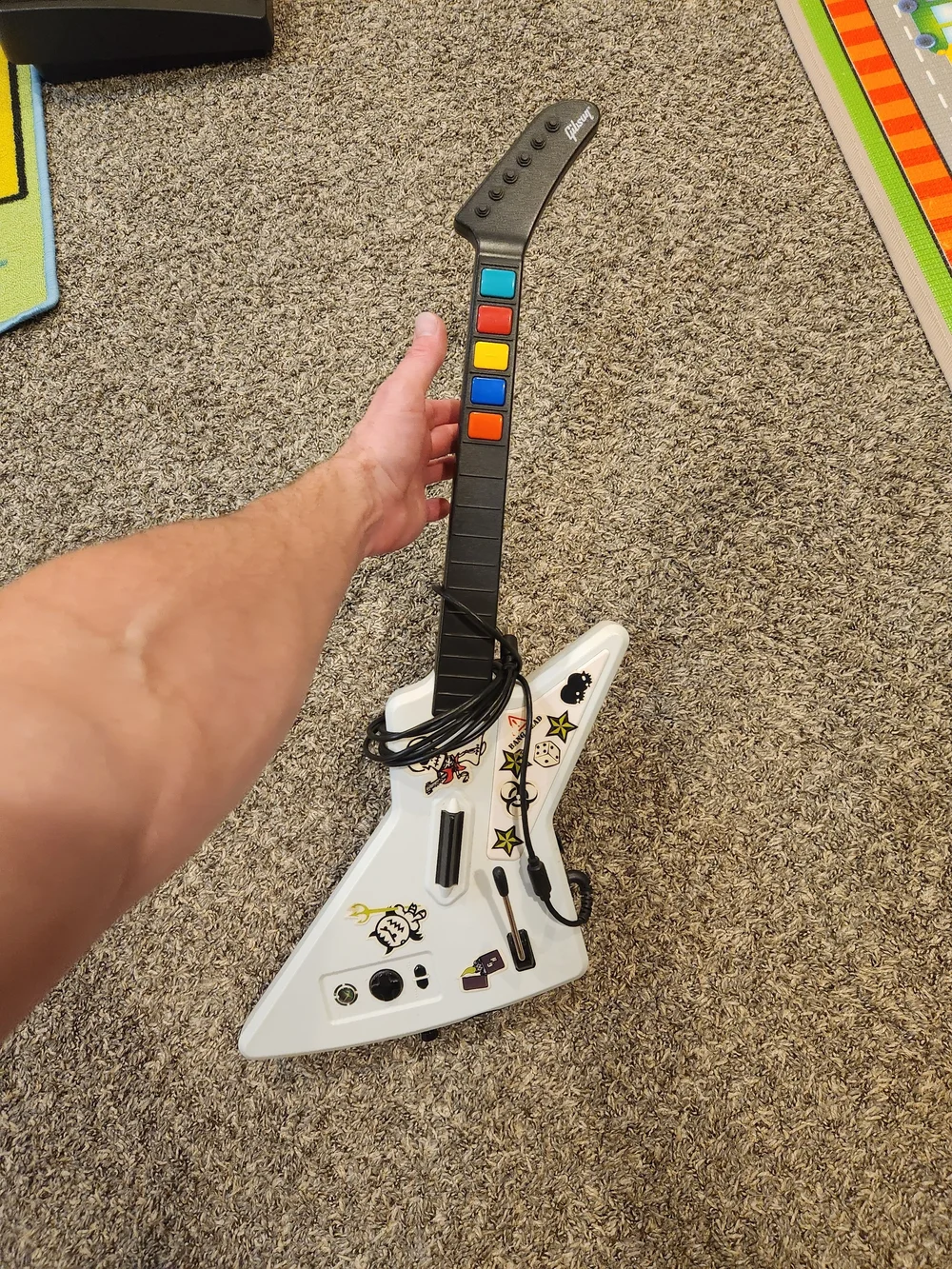 Guitar Hero X Microsoft White Guitar Controller For X-Box 360